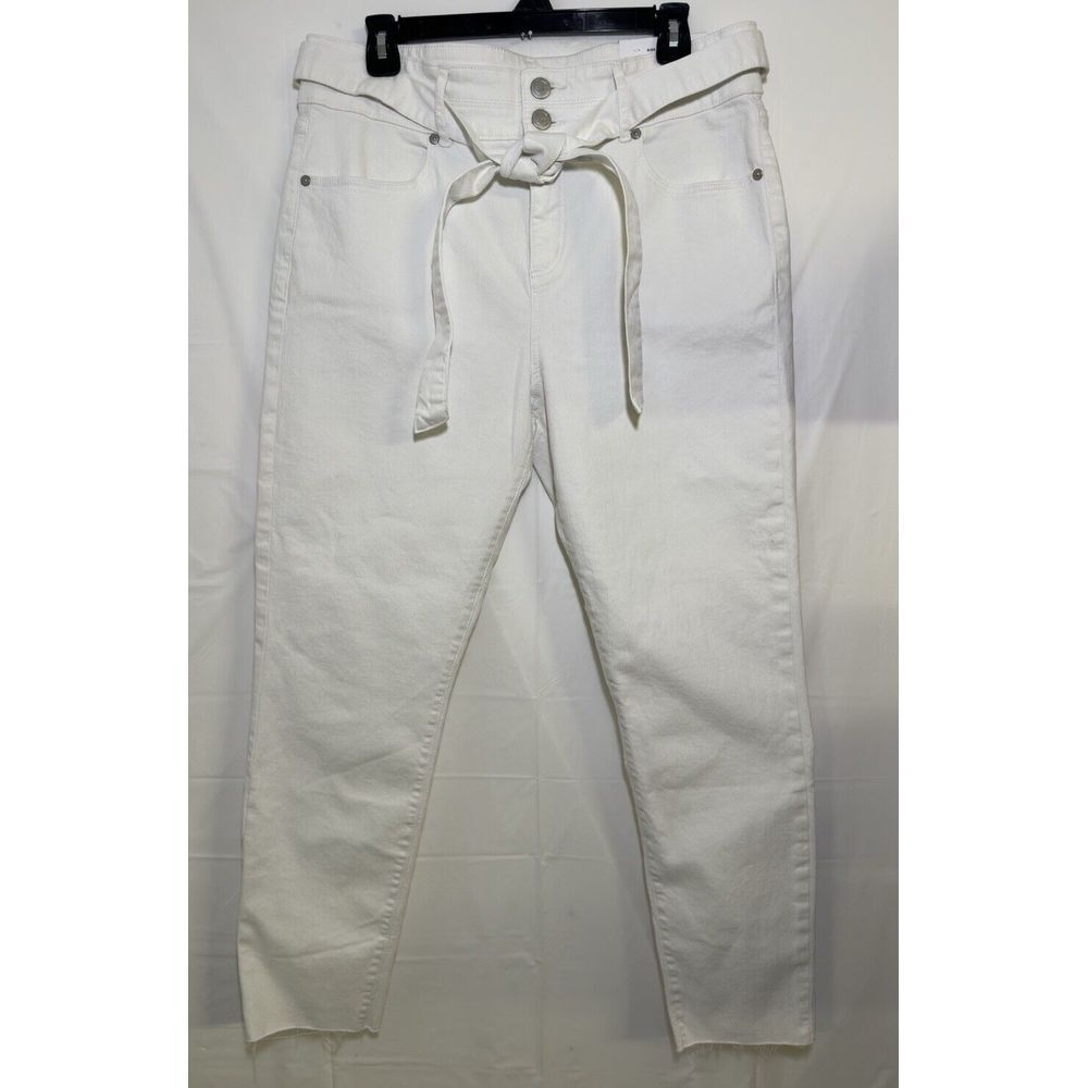 Loft Straight Leg Skinny Jean High Waisted With Belt‎ 14/32 Stretch New #5